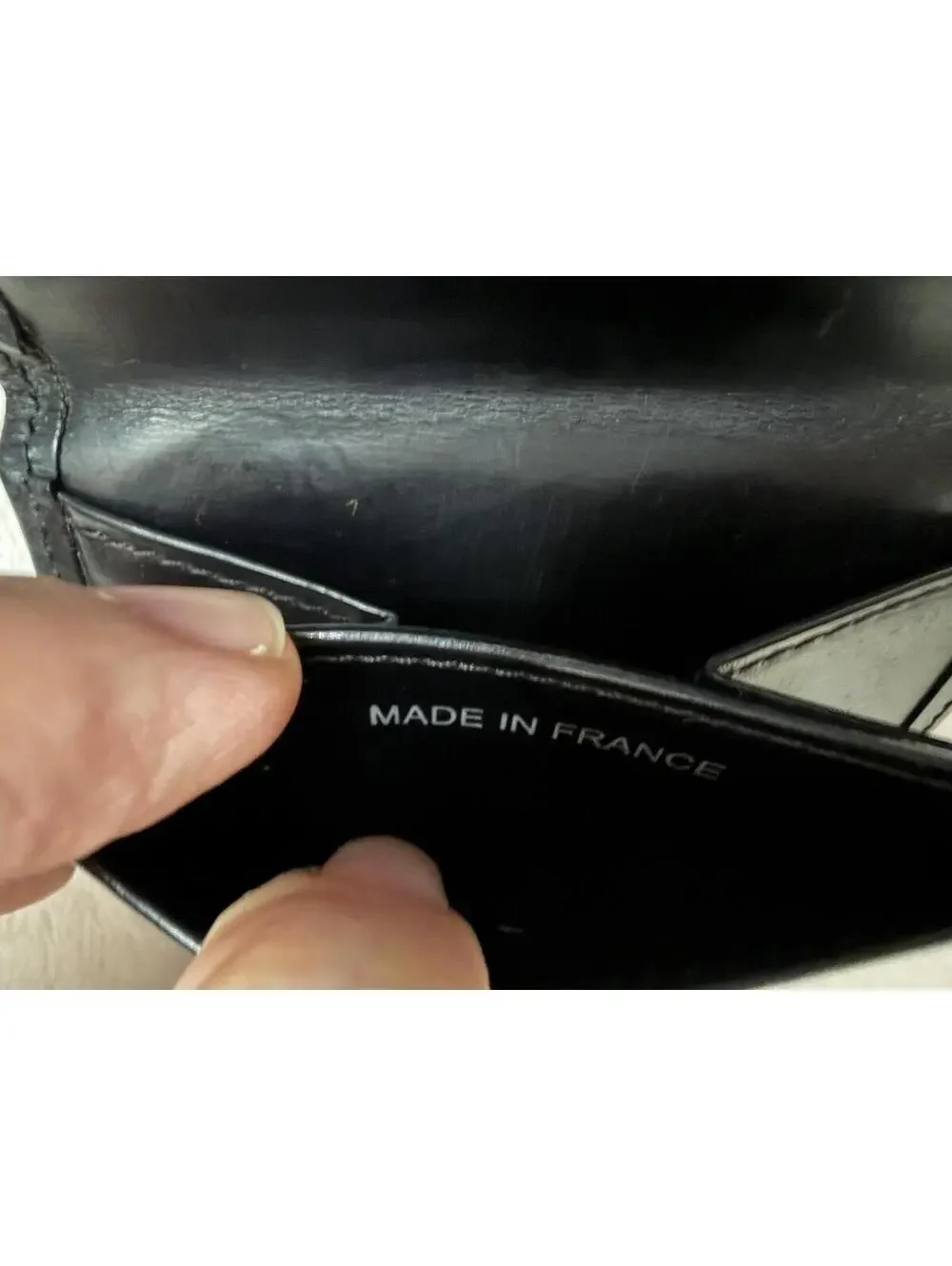 Authentic Cartier Pasha Coin Case Leather Black Men